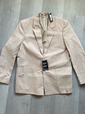 BOOHOO LINEN BLAZER JACKET MENS 40R NWT